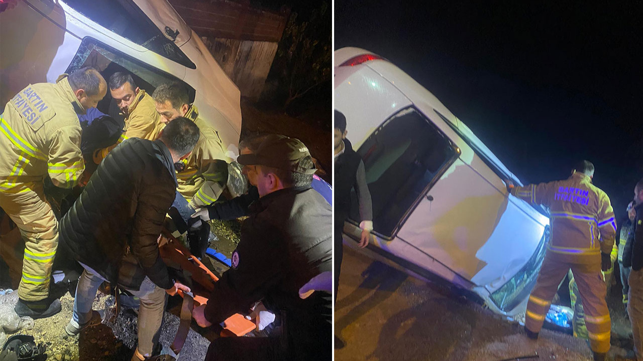 Bartın'da otomobil devrildi: 1 kişi öldü, 1 kişi yaralandı!