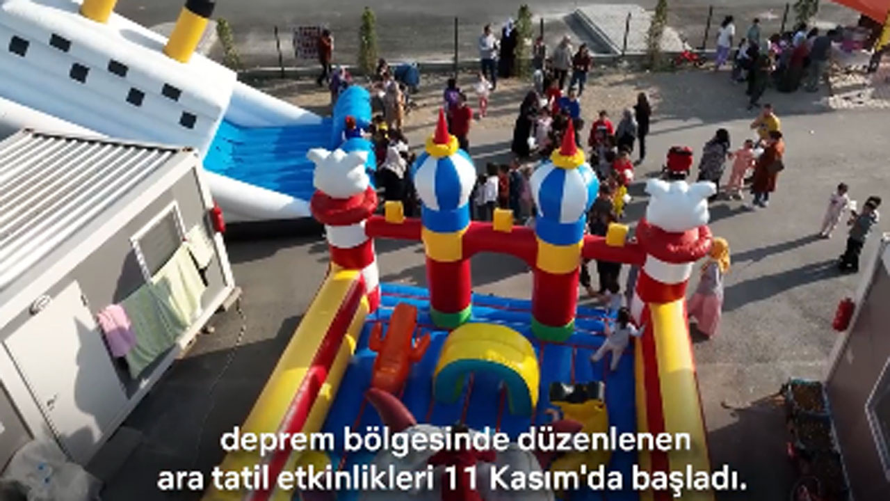 Kahramanmaraş'ta depremzede çocukların yüzü güldü Bakan Mehmet Özhaseki paylaştı