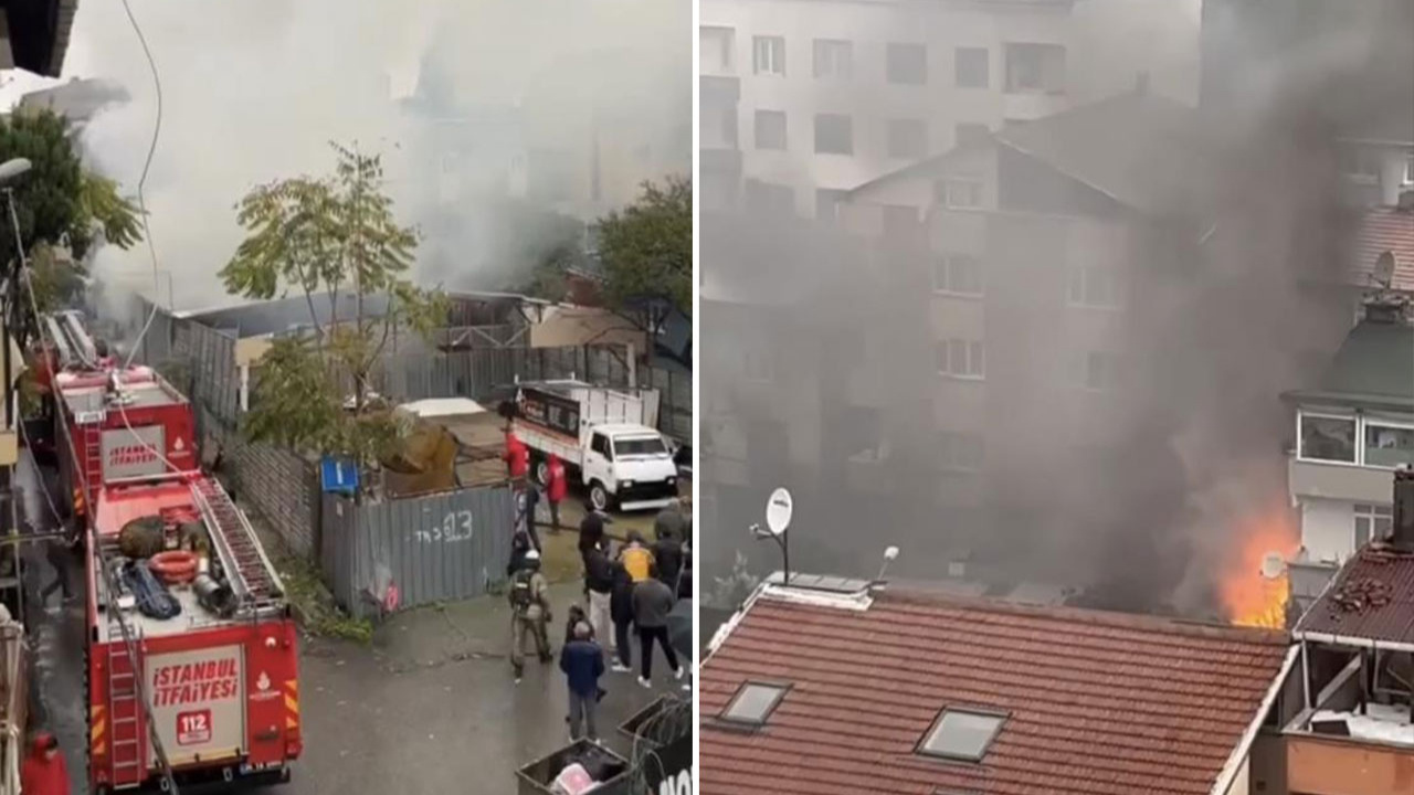İstanbul Ataşehir’de hurda deposunda yangın!