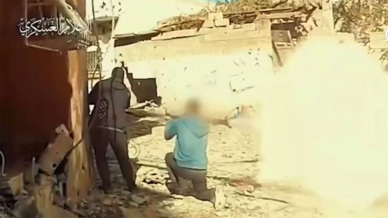 Gazze'de göğüs göğüse çatışma anları! Kassam Tugayları video yayınladı...