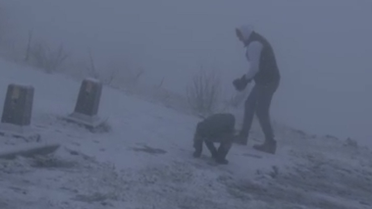 Aydos Tepesinde kar yağışı etkili oluyor