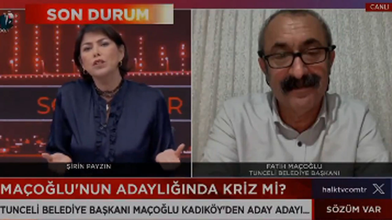 Halk TV canlı yayınında komünist başkan Fatih Maçoğlu'na saldırdılar