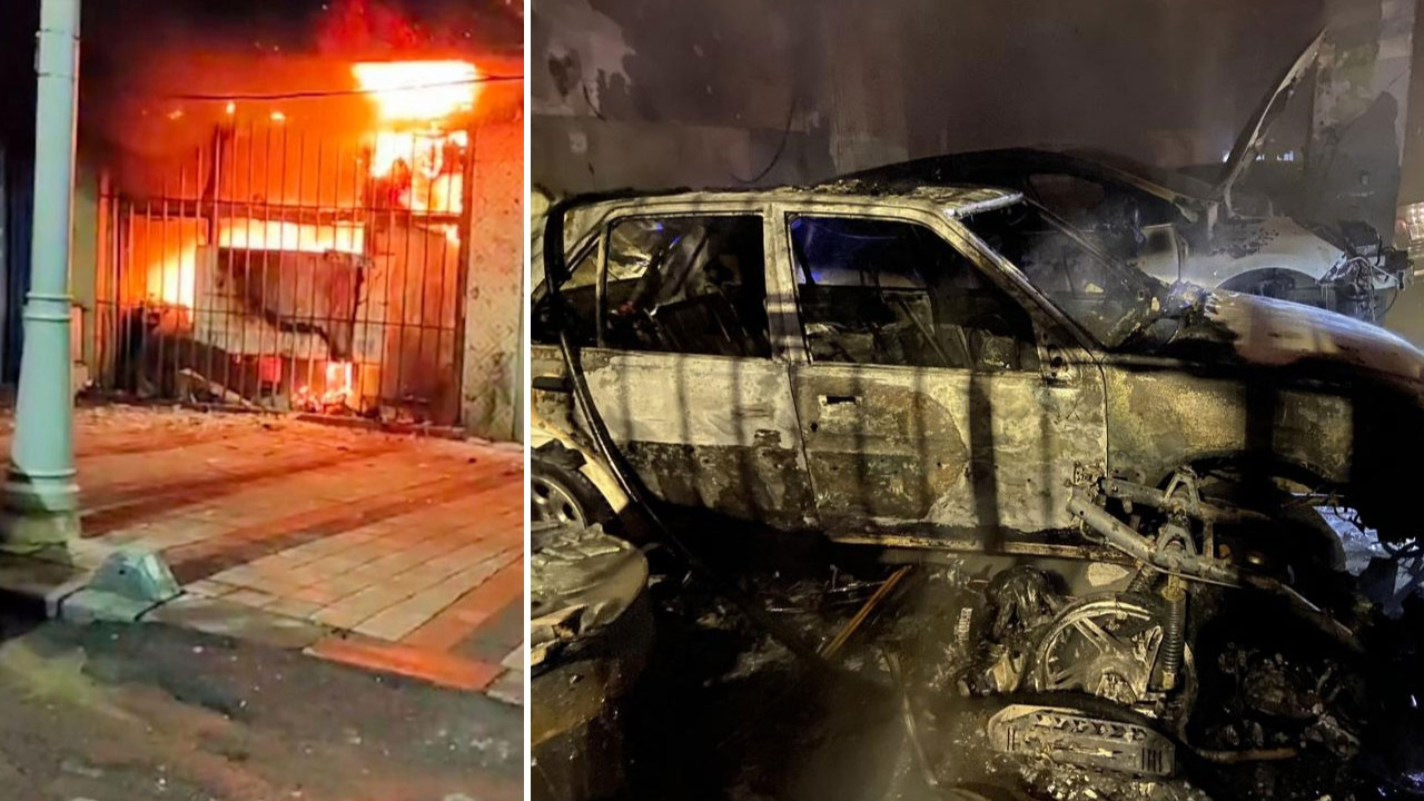 İstanbulda oto tamirhanesinde yangın: 2 otomobil ve 1 motosiklet küle döndü