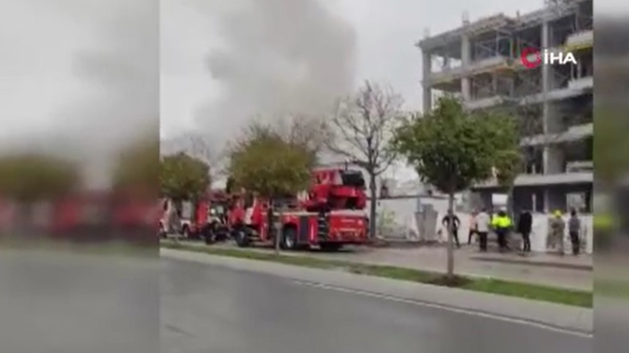 Ataşehir'de işçilerin kaldığı konteynerde yangın paniği