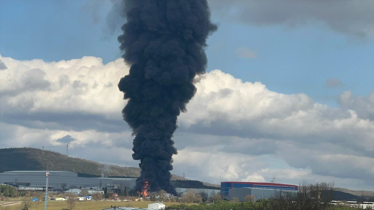 Kocaeli'de yangın paniği! Kimyasal fabrikası alev alev yandı, dumanlar gökyüzünü kapladı