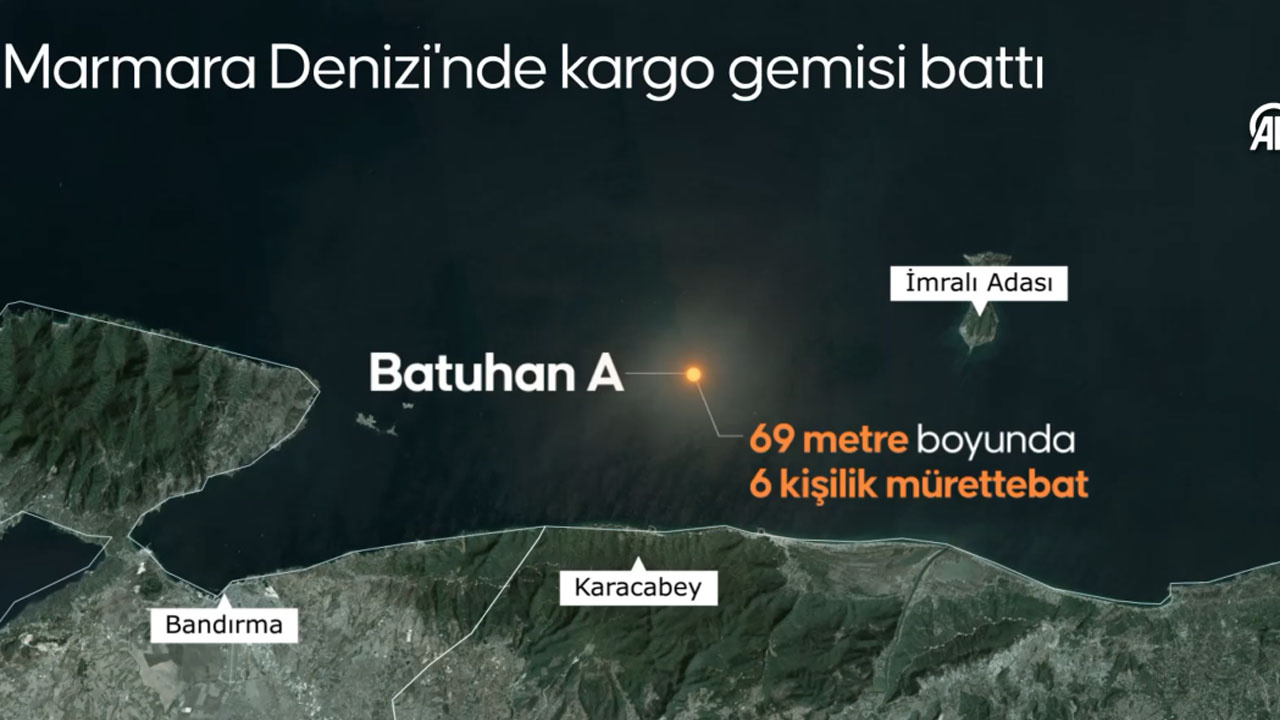Marmara Denizi'nde batan kargo gemisinin son görüntüsü ortaya çıktı