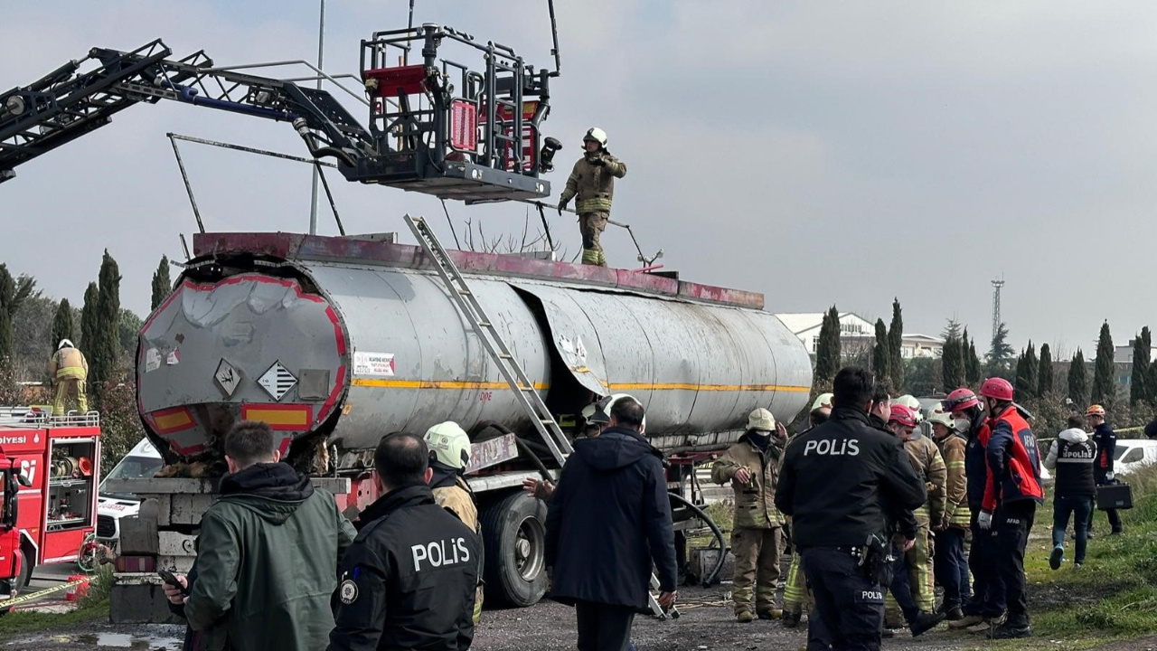 Ataşehir’de akaryakıt tankerinde yangın: 3 yaralı 1 ölü