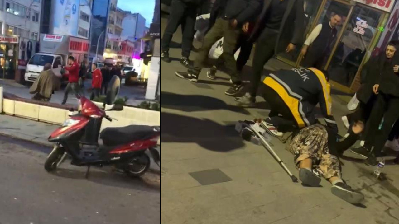İstanbul’da vicdanları yaralayan olay: Koltuk değnekli yaşlı kadını ittirerek yere düşürdü