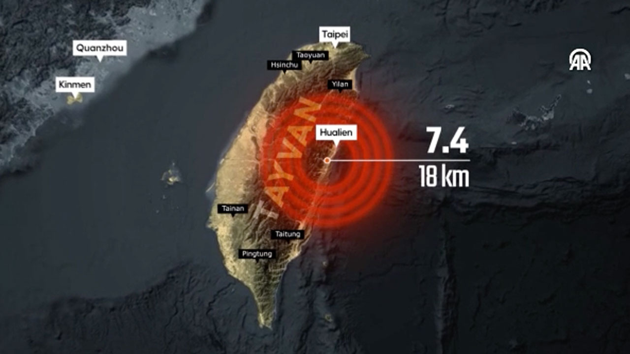 Tayvan'da son 25 yılın en büyük depremi 7.4 büyüklüğünde deprem