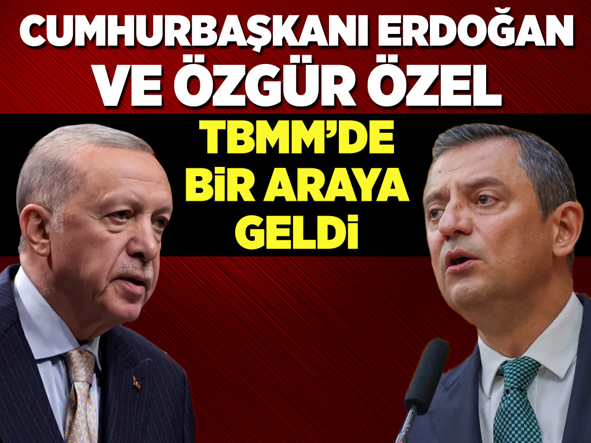 Cumhurbaşkanı Erdoğan, Özgür Özel ile TBMM'de ile bir araya geldi