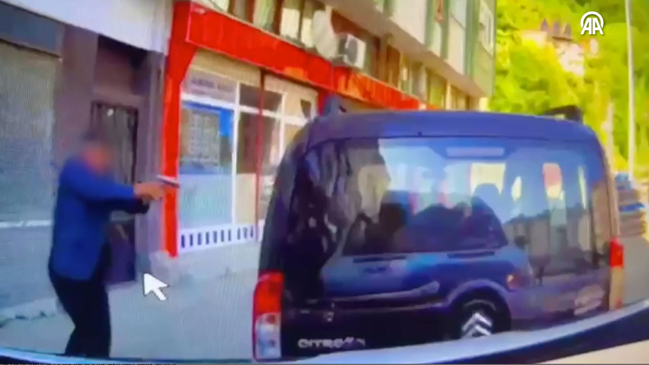 Rize'de iki sürücü birbirine kurşun yağdırdı 1 kişi öldü görüntüler ortaya çıktı