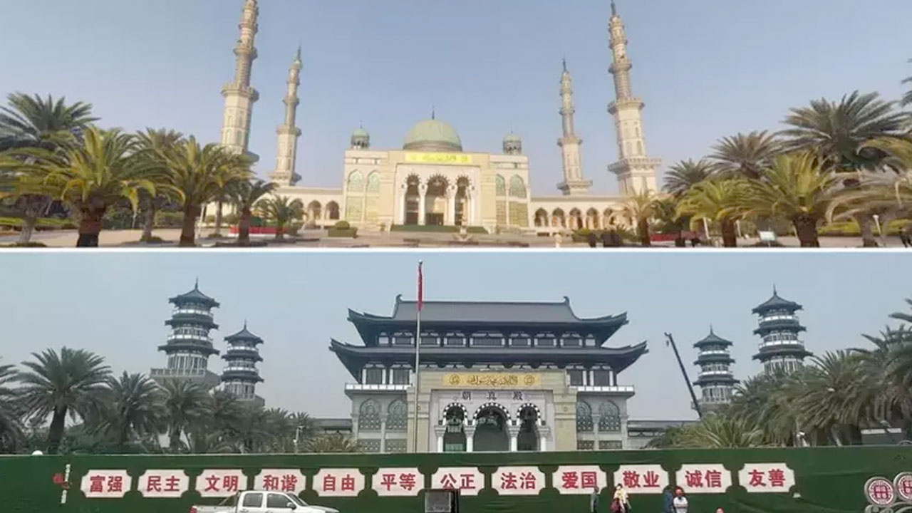 Çin'de camiler çinlileştirildi İslami özellikli son büyük cami kubbe ve minarelerini kaybetti
