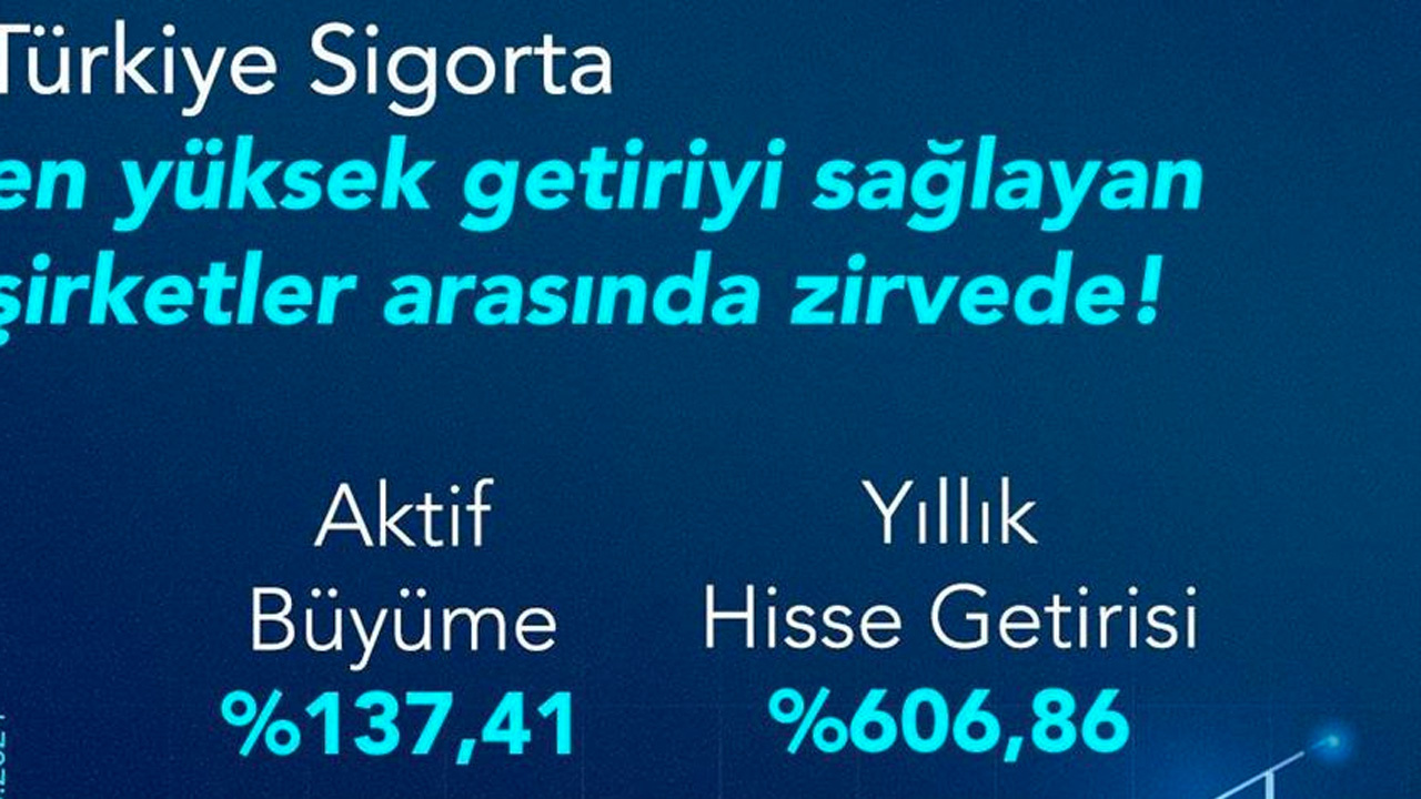 Türkiye Sigorta BIST 100 şirketleri arasında, yatırımcısına en çok kazandıran şirket oldu