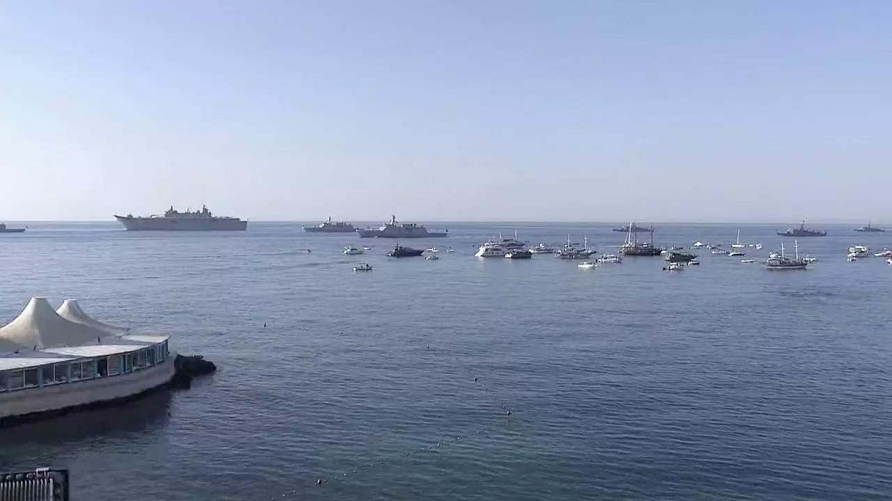 Kıbrıs Barış Harekatı'nın 50'nci yılında 50 gemiyle geçit töreni