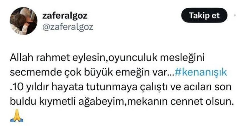 Sanat dünyası yasa boğuldu! Kenan Işık için veda paylaşımları...