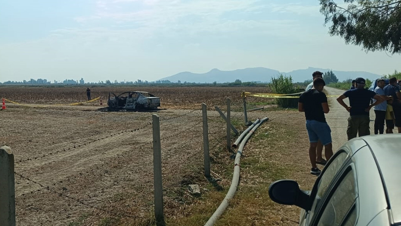 Adana'da sır olay! Yanmış otomobilden erkek cesedi çıktı