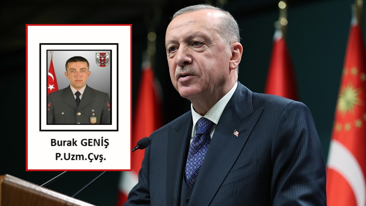 Cumhurbaşkanı Erdoğan'dan şehit ailesine başsağlığı mesajı