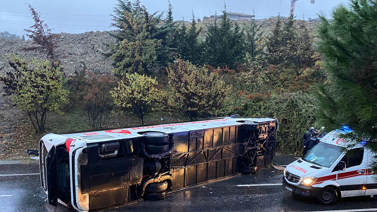 İstanbul'da yolcu otobüsü devrildi! Ölenler ve çok sayıda yaralı var