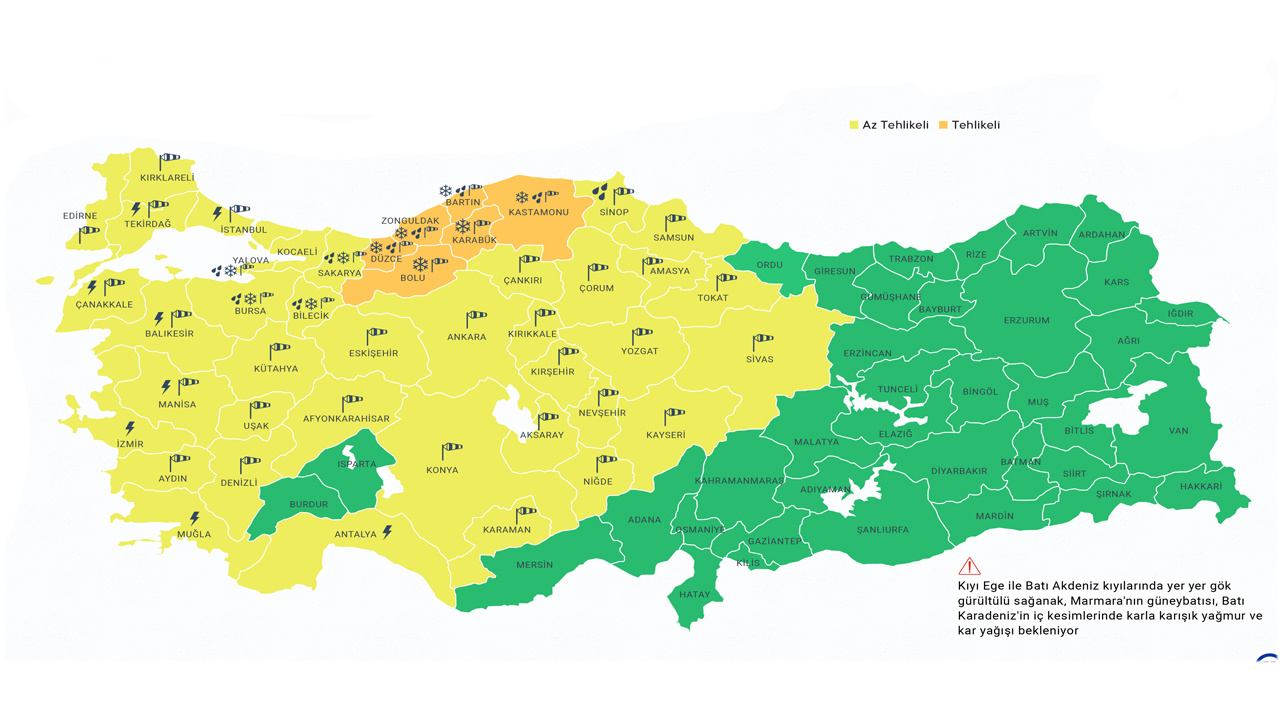 Hafta sonu kar var! Haritaya yansıdı, Meteoroloji uyardı