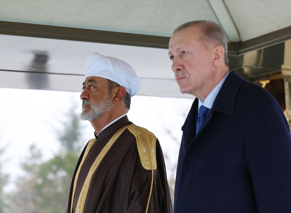 Cumhurbaşkanı Erdoğan, Umman Sultanı Heysem bin Tarık'ı resmi törenle karşıladı