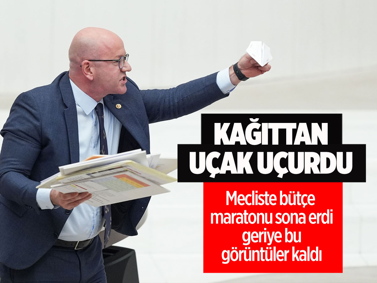 CHP'li vekil TBMM Genel Kurulu'nda kağıttan uçak uçurdu