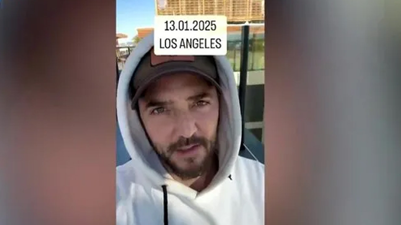 Gökhan Özen Los Angeles'taki evinin terasından şehri gösterdi! "Yangın yok"