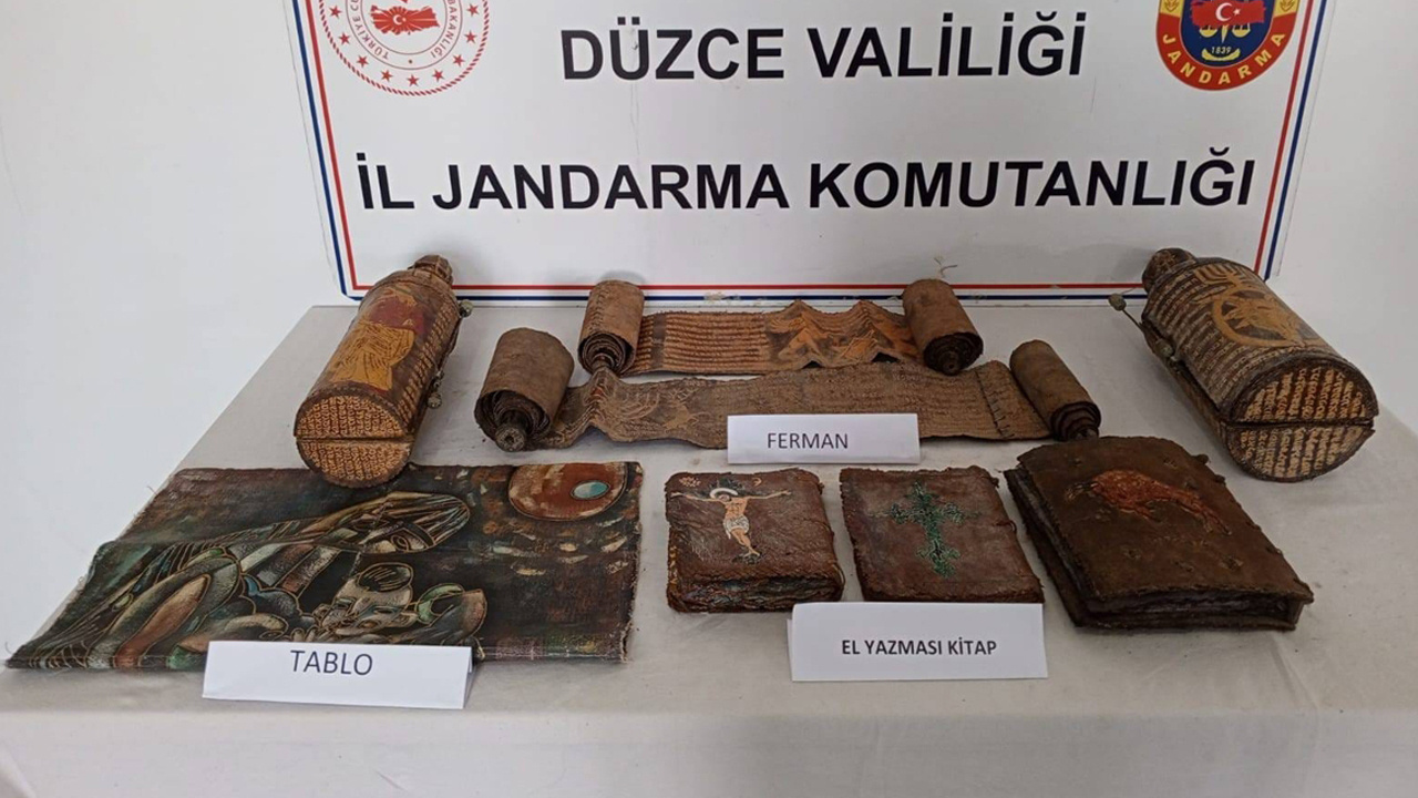 Düzce'de tarihi eser kaçakçılığı operasyonu