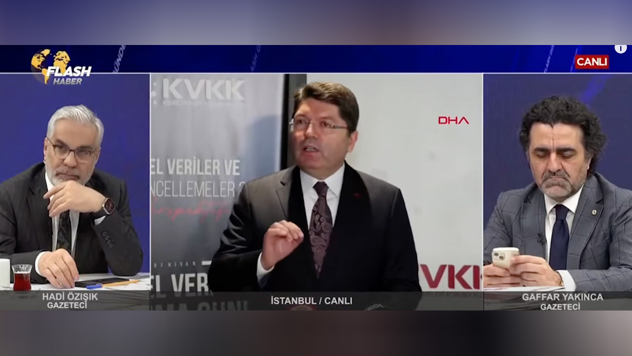 Halk TV'de skandal! Adalet Bakanı Yılmaz Tunç konuşurken yayını apar topar neden kestiler?
