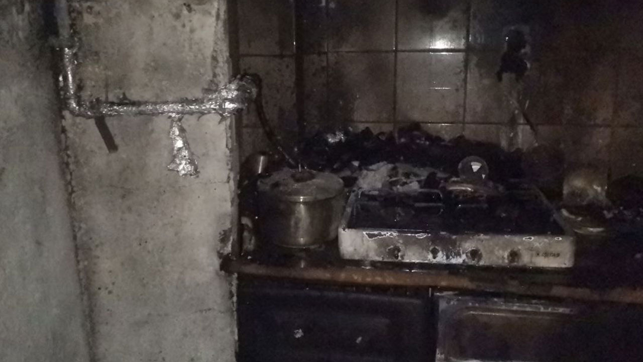 Ocakta unutulan yemek felakete neden oldu!