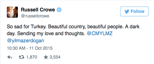 Russell Crowe'dan Türkiye'ye mesaj! Çok üzgünüm - Resim: 0