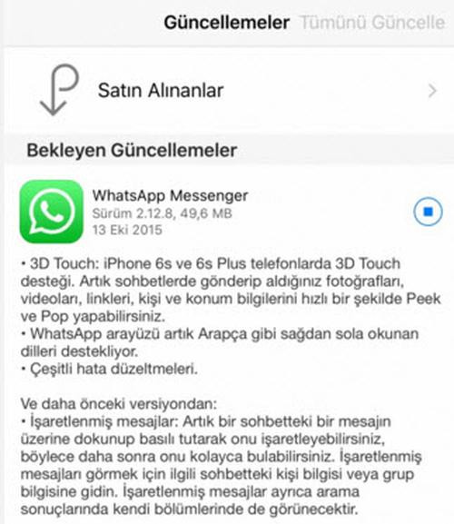 Whatsapp 3D Touch güncellemesi yayınlandı - Resim: 0