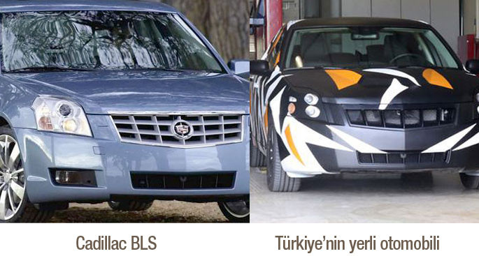 cadillac bls ve yerli otomobil araba