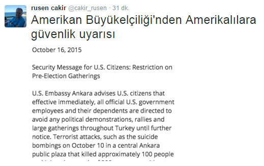 ABD'den Türkiye'deki vatandaşlarına kritik uyarı! - Resim: 0