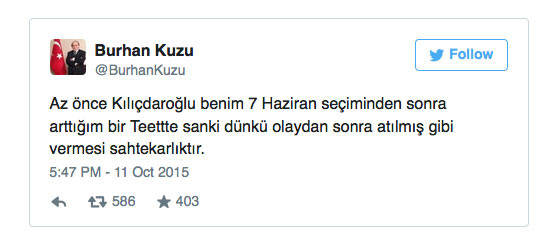 Burhan kuzu tweet