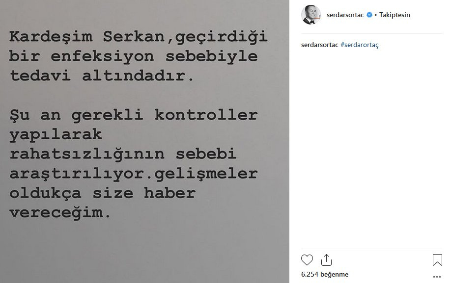 Serdar Ortaç kardeşi kim Serkan Ortaç hastalığı ne? Serdar Ortaç kardeşi kim Serkan Ortaç hastalığı ne?
