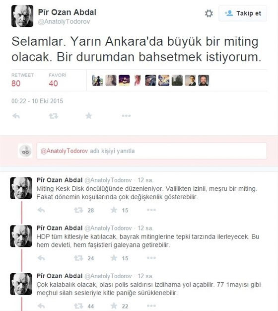 ankara saldırı tweet